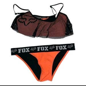 Fox Women's Black and Orange Mesh Intimates